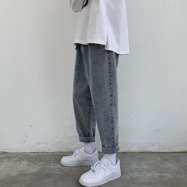 men's jeans light-colored retro nine-tenth korean summer youth straight loose wide-leg casual pants, Blue
men's jeans light-colored retro nine-tenth korean summer youth straight loose wide-leg casual pants, Blue