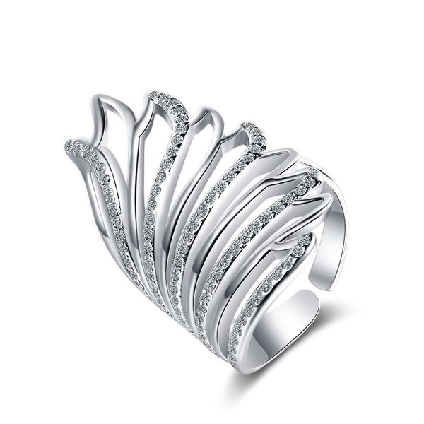 jz338 luxury 925 silver ring women double layers influx lines diamonds simple rings adjustable wholesale factory direct, Slivery;golden
jz338 luxury 925 silver ring women double layers influx lines diamonds simple rings adjustable wholesale factory direct, Slivery;golden