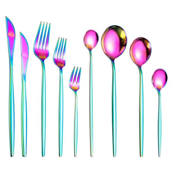 stainless steel cutlery set rainbow tableware fork coffee tea spoon knife complete dinnerware sets
stainless steel cutlery set rainbow tableware fork coffee tea spoon knife complete dinnerware sets