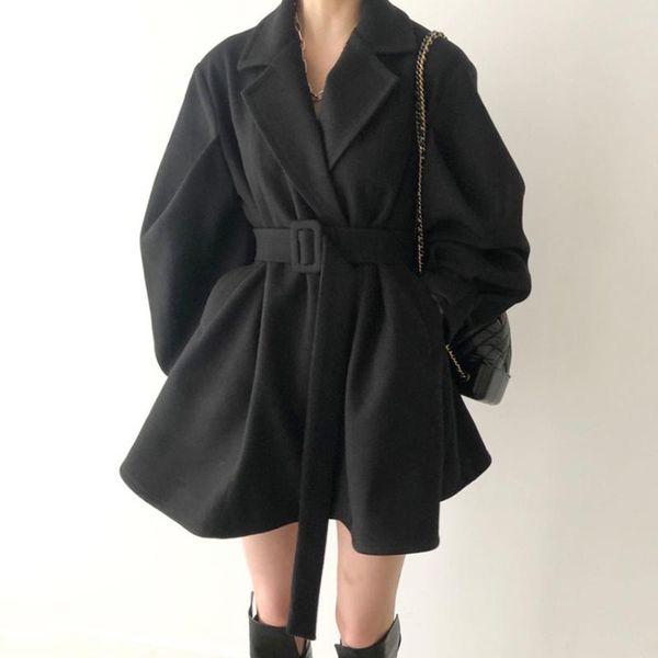 women's wool & blends fashion fall winter women jacket suit tie lapel belt lantern sleeve with cotton warm coat coats for solid color, Black
women's wool & blends fashion fall winter women jacket suit tie lapel belt lantern sleeve with cotton warm coat coats for solid color, Black