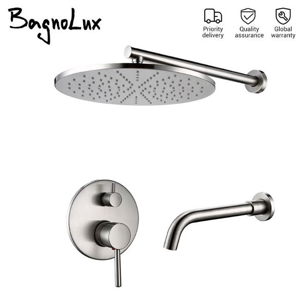 bagnolux brushed brass diverter mixer tap set fill the bathtub spout 8-12" sprinkler head system bathroom shower faucet sets
bagnolux brushed brass diverter mixer tap set fill the bathtub spout 8-12" sprinkler head system bathroom shower faucet sets
