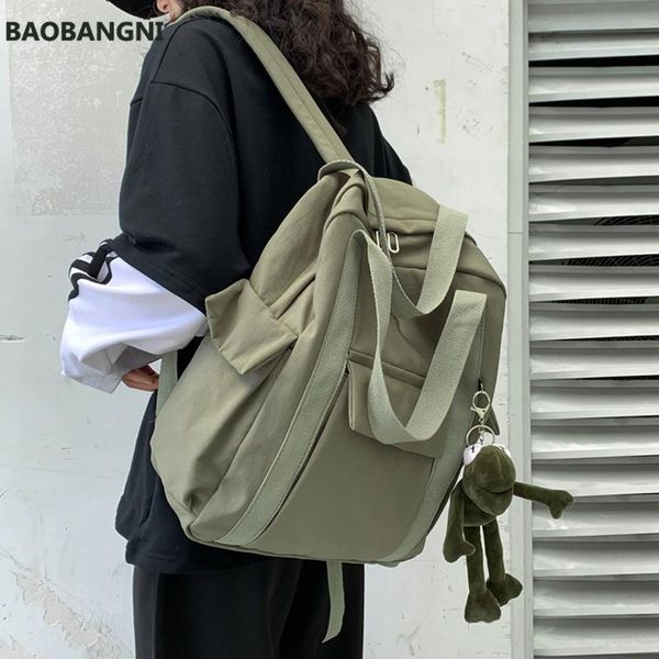 backpack solid color women's waterproof nylon simple school bag for teenage girl shoulder travel
backpack solid color women's waterproof nylon simple school bag for teenage girl shoulder travel