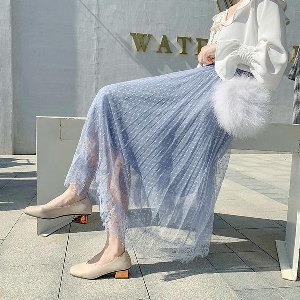 skirts 4 colors available 2021 spring arrival elegant pleated skirt long dot printed lace splicing tulle, Black
skirts 4 colors available 2021 spring arrival elegant pleated skirt long dot printed lace splicing tulle, Black