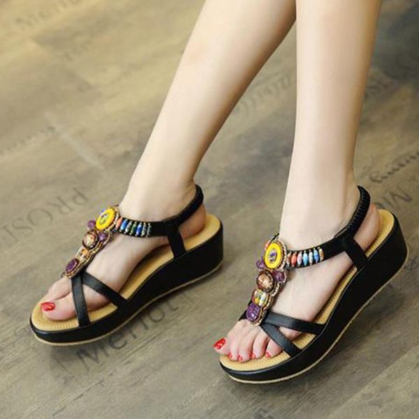 sandals bohemian ethnic beaded pearl slippers crystal beach women's summer comfortable shoes wedding, Black
sandals bohemian ethnic beaded pearl slippers crystal beach women's summer comfortable shoes wedding, Black