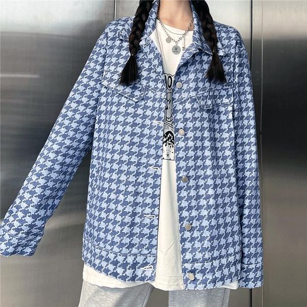 women's jackets denim jacket women style loose long sleeve coats pink plaid casual single breasted straight collar cotton cowb, Black;brown
women's jackets denim jacket women style loose long sleeve coats pink plaid casual single breasted straight collar cotton cowb, Black;brown