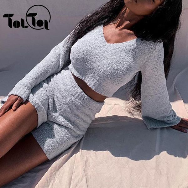 two piece set casual 2 women v-neck long sleeve t-shirt knee length pants autumn outfit gray solid dress, White
two piece set casual 2 women v-neck long sleeve t-shirt knee length pants autumn outfit gray solid dress, White