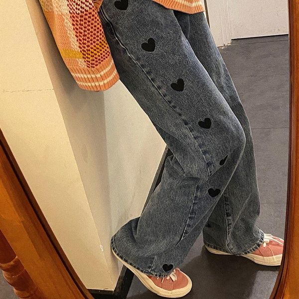 women's jeans woman pants love embroidered for women spring/summer design high-waisted trousers straight pantalones vaqueros mujer, Blue
women's jeans woman pants love embroidered for women spring/summer design high-waisted trousers straight pantalones vaqueros mujer, Blue