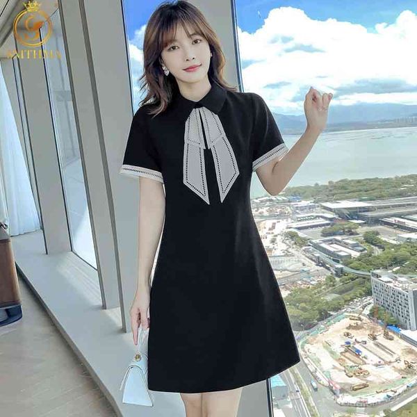 casual dresses 2021 fashion runway designer luxury black party es bow turn down collar high waist vintage elegant summer vhit, Black;gray
casual dresses 2021 fashion runway designer luxury black party es bow turn down collar high waist vintage elegant summer vhit, Black;gray