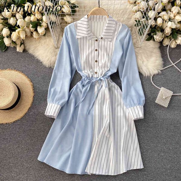 kimutomo striped patchwork shirt dresses women preppy style spring summer turn-down collar slim waist vestido feminino 210521, Black;gray
kimutomo striped patchwork shirt dresses women preppy style spring summer turn-down collar slim waist vestido feminino 210521, Black;gray