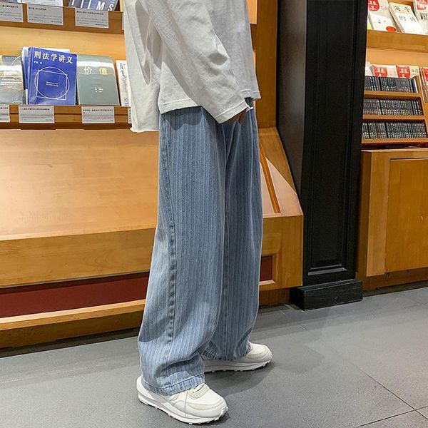 men's jeans luclesam autumn men korean fashion stripe baggy mens large size straight denim trousers pantalones hombre, Blue
men's jeans luclesam autumn men korean fashion stripe baggy mens large size straight denim trousers pantalones hombre, Blue