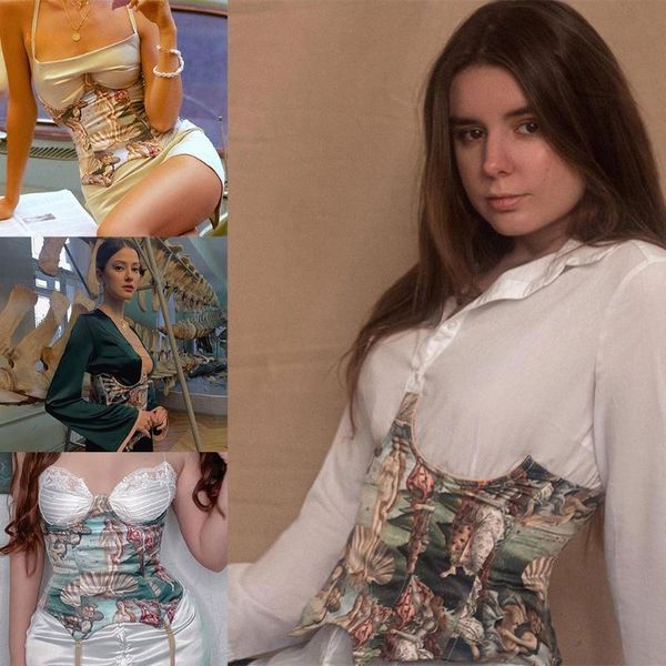 belts women vintage print corset crop summer patchwork slim bustier tank fashion design party with elastic belt, Black;brown
belts women vintage print corset crop summer patchwork slim bustier tank fashion design party with elastic belt, Black;brown