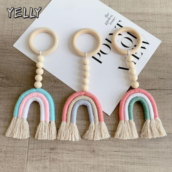 decorative objects & figurines handmade woven wall hanging home decor nordic room rainbow solid wood ring ornaments garland tassel bead stri
decorative objects & figurines handmade woven wall hanging home decor nordic room rainbow solid wood ring ornaments garland tassel bead stri
