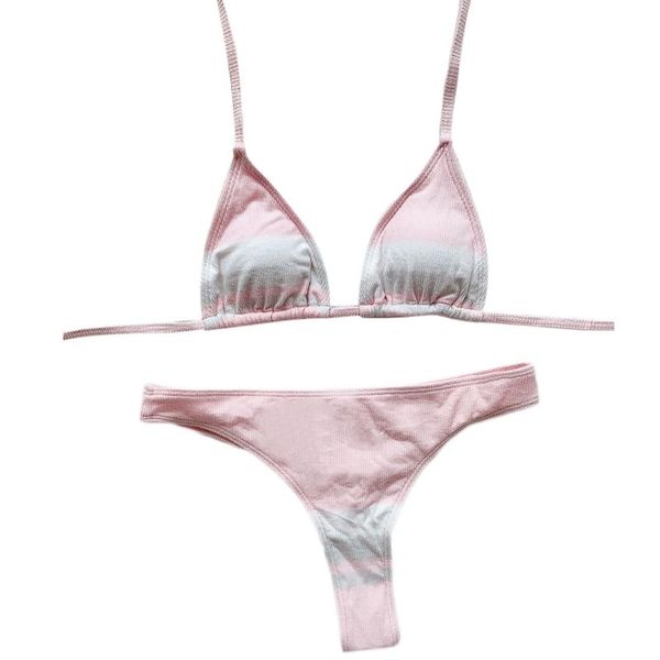 one-piece suits 2021 women 2pcs bikini set halter swimsuit striped print ribbed bathing suit
one-piece suits 2021 women 2pcs bikini set halter swimsuit striped print ribbed bathing suit