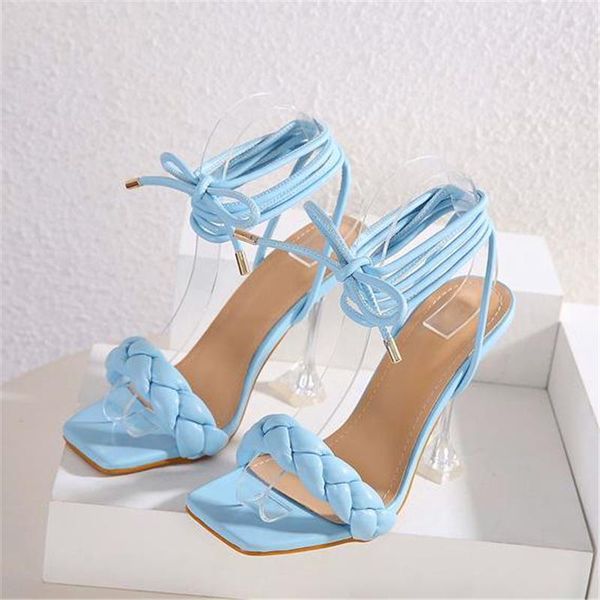 sandals summer fashion transparent heel women weave leather ankle strap female cross-tied ladies strange heels pumps, Black
sandals summer fashion transparent heel women weave leather ankle strap female cross-tied ladies strange heels pumps, Black