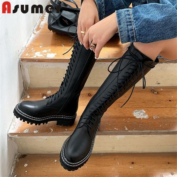 boots asumer 2021 arrive knee high women genuine leather +pu round toe autumn winter casual shoes ladies riding1, Black
boots asumer 2021 arrive knee high women genuine leather +pu round toe autumn winter casual shoes ladies riding1, Black