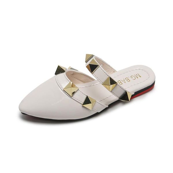 girls pointed flat half slippers spring and summer fashion anti-kick rivet children' outerdoor casual slipper, Black;grey
girls pointed flat half slippers spring and summer fashion anti-kick rivet children' outerdoor casual slipper, Black;grey