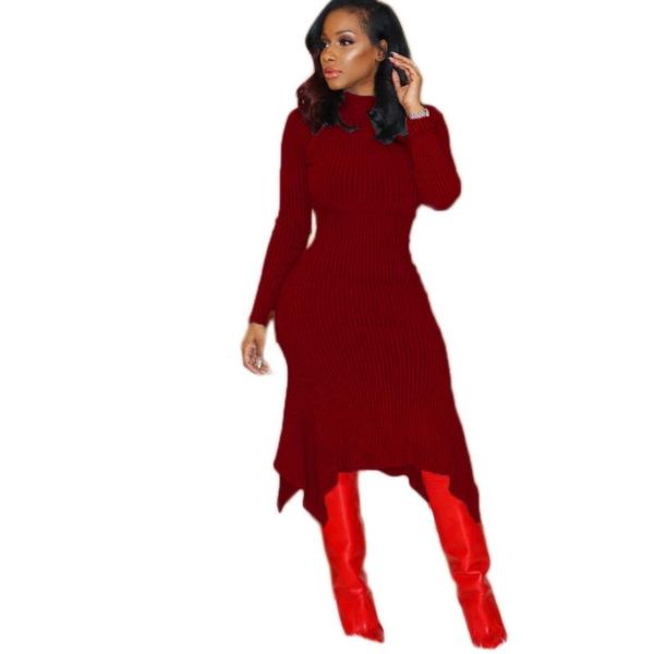 casual dresses autumn winter knitted sweater dress long sleeve ribbed irregular hem gray wine red green black slim bodycon women, Black;gray
casual dresses autumn winter knitted sweater dress long sleeve ribbed irregular hem gray wine red green black slim bodycon women, Black;gray