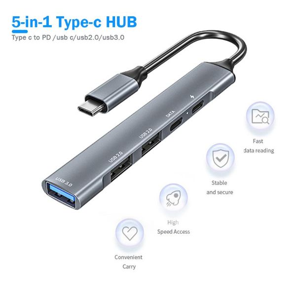 hubs type-c hub 5-in-1 docking station to usb2.0 usb3.0 pd usb 5-port all-in-one adapter base
hubs type-c hub 5-in-1 docking station to usb2.0 usb3.0 pd usb 5-port all-in-one adapter base