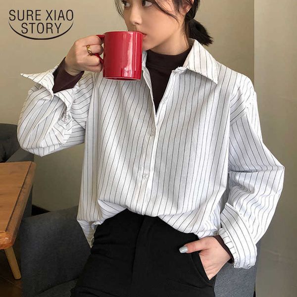 women striped shirt long sleeve autumn winter fashion casual loose shirts female streetwear blouse oversize 11097 210528, White
women striped shirt long sleeve autumn winter fashion casual loose shirts female streetwear blouse oversize 11097 210528, White
