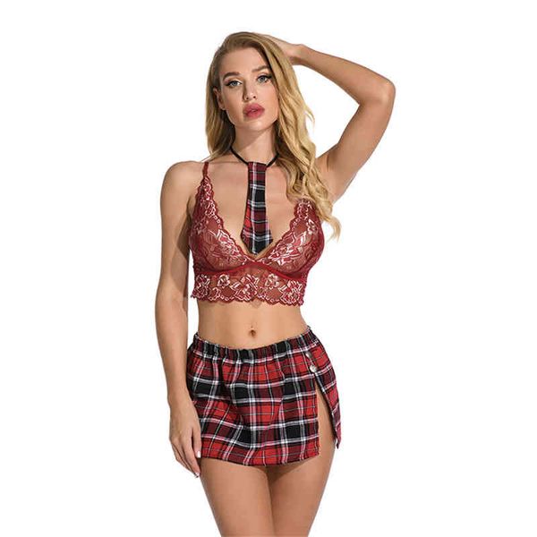 student cosplay costume school girl uniform women see through lace plaid skirt erotic lingerie 211208, Black;white
student cosplay costume school girl uniform women see through lace plaid skirt erotic lingerie 211208, Black;white
