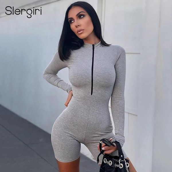 slergiri black zipper stand collar long sleeve romper women spring summer gray casual streetwear female cotton skinny playsuit women's, Black;white
slergiri black zipper stand collar long sleeve romper women spring summer gray casual streetwear female cotton skinny playsuit women's, Black;white
