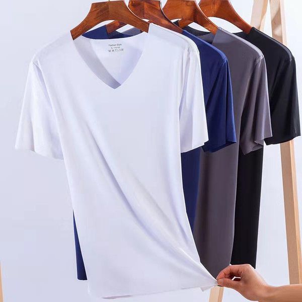 men's t-shirts summer ice silk short-sleeved t-shirt thin section loose half-sleeved sports large size white v-neck quick-drying clothe, White;black
men's t-shirts summer ice silk short-sleeved t-shirt thin section loose half-sleeved sports large size white v-neck quick-drying clothe, White;black