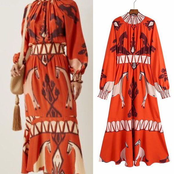 casual dresses women retro floral print midi dress elegant ladies long sleeve avant-garde chic slim party, Black;gray
casual dresses women retro floral print midi dress elegant ladies long sleeve avant-garde chic slim party, Black;gray