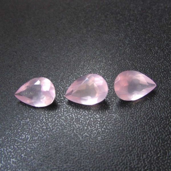 0.55 ct rose quartz natural cut 5x7mm faceted pear loose gemstone h1015, Black
0.55 ct rose quartz natural cut 5x7mm faceted pear loose gemstone h1015, Black