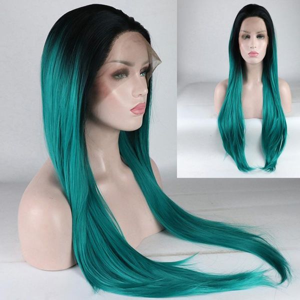 synthetic wigs 13*4 lace front wig 26 inches deep part long straight ombre green cosplay for black women
synthetic wigs 13*4 lace front wig 26 inches deep part long straight ombre green cosplay for black women