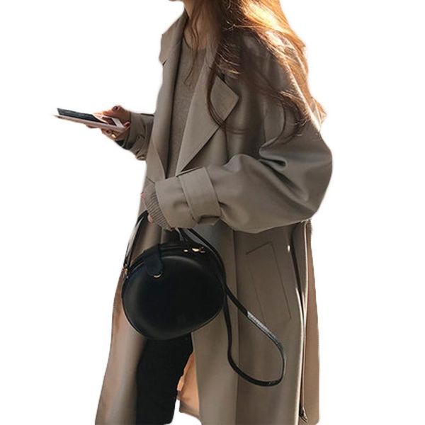 women's trench coats 2021 fashion windbreaker mid-length spring autumn design sense fried street double breasted coat 55a, Tan;black
women's trench coats 2021 fashion windbreaker mid-length spring autumn design sense fried street double breasted coat 55a, Tan;black