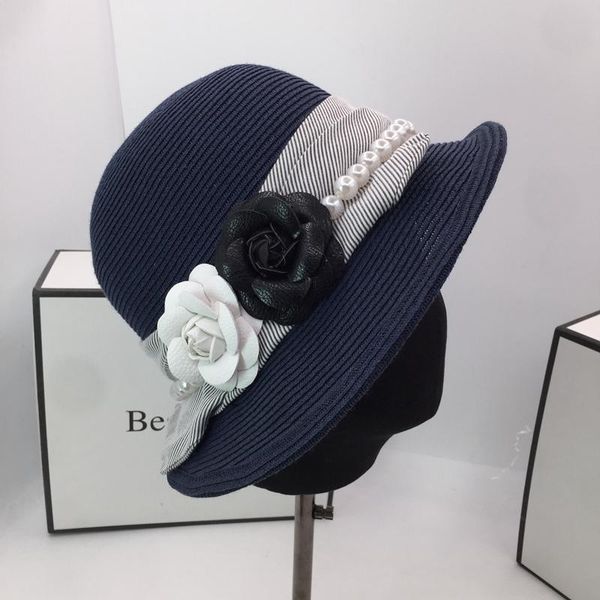 wide brim hats french style socialite pearl flower dome edge basin hat ins summer wind elegant bask in a, Blue;gray
wide brim hats french style socialite pearl flower dome edge basin hat ins summer wind elegant bask in a, Blue;gray