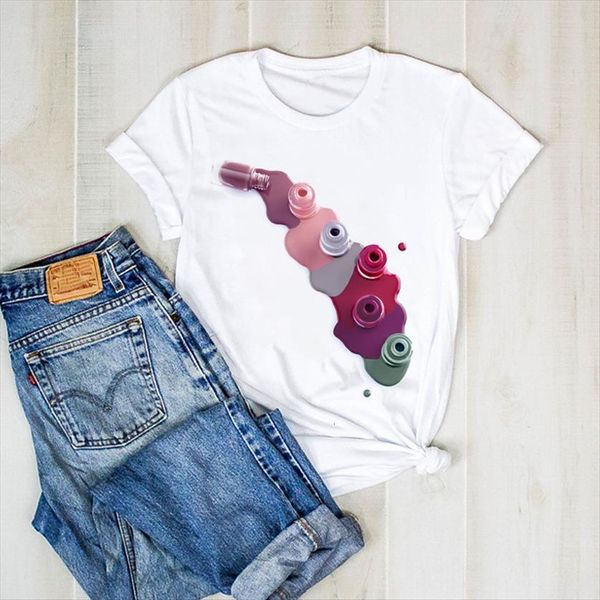print casual paint fingernail womens t shirt 3d color graphict clothes tee clothing, White
print casual paint fingernail womens t shirt 3d color graphict clothes tee clothing, White