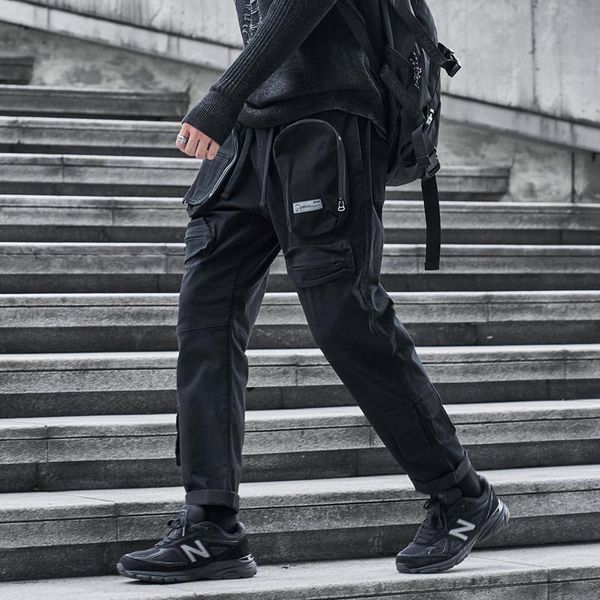 men's pants multi pocket hip hop men ribbon elastic waist harajuku streetwear joggers mens trousers techwear, Black
men's pants multi pocket hip hop men ribbon elastic waist harajuku streetwear joggers mens trousers techwear, Black