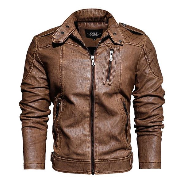 men's fur & faux leather motorcycle jacket men fashion stand collar earher casual multi-pocket pu artificial jackets, Black
men's fur & faux leather motorcycle jacket men fashion stand collar earher casual multi-pocket pu artificial jackets, Black