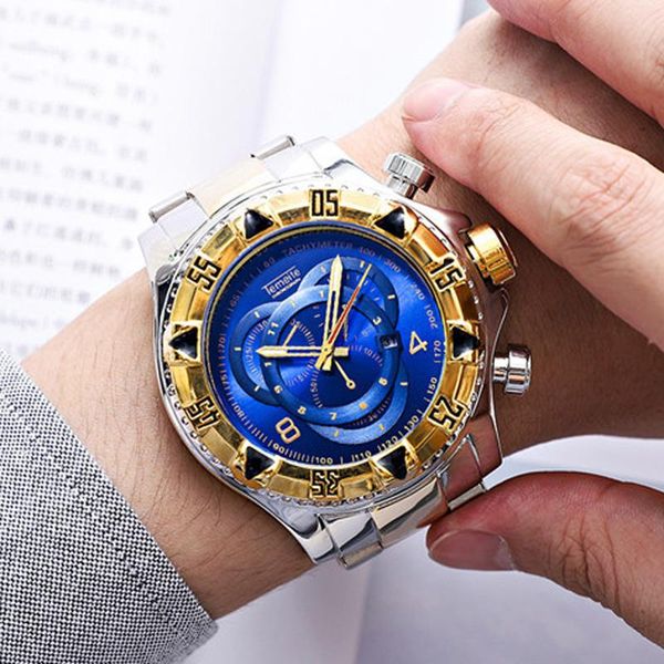 wristwatches temeite golden watch men big dial gold quartz business wrist relogio masculino 2021, Slivery;brown
wristwatches temeite golden watch men big dial gold quartz business wrist relogio masculino 2021, Slivery;brown
