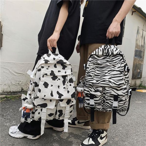 backpack kawaii zebra cow print men women multi pockets school bags canvas printing back packs teenager girls travel
backpack kawaii zebra cow print men women multi pockets school bags canvas printing back packs teenager girls travel