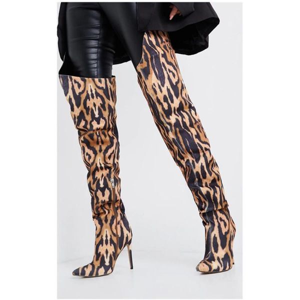 solid leopard women spring boots pointed toe high heels over knee fashion trend beauty dress, Black
solid leopard women spring boots pointed toe high heels over knee fashion trend beauty dress, Black