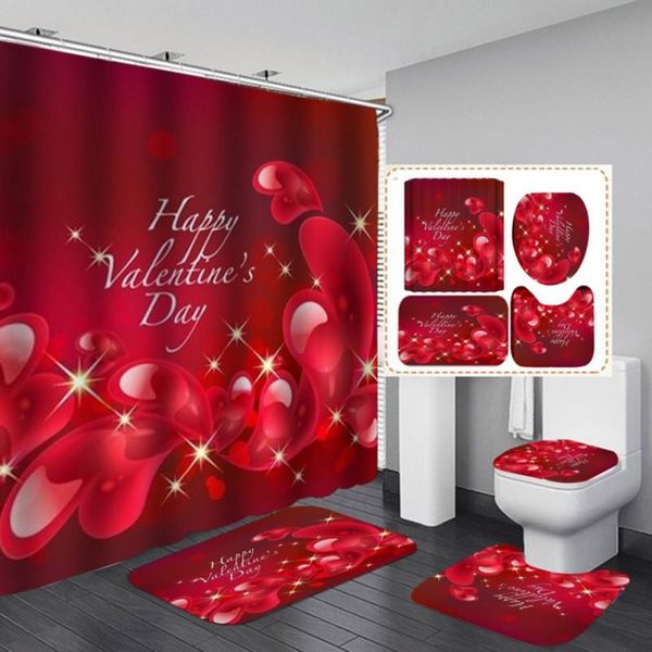 shower curtains 4pcs curtain set bathroom soft mat carpet rugs romantic valentine's day home decor #7
shower curtains 4pcs curtain set bathroom soft mat carpet rugs romantic valentine's day home decor #7