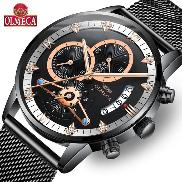 wristwatches olmeca men's wrist watch fashion dress luxury quartz watches auto date relogio masculino mesh chronograph clock, Slivery;brown
wristwatches olmeca men's wrist watch fashion dress luxury quartz watches auto date relogio masculino mesh chronograph clock, Slivery;brown