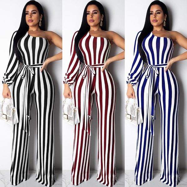 women's jumpsuits & rompers striped one shoulder playsuit jumpsuit long wide leg pants sleeve with belt casual, Black;white
women's jumpsuits & rompers striped one shoulder playsuit jumpsuit long wide leg pants sleeve with belt casual, Black;white