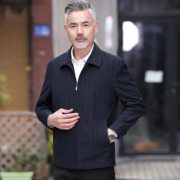 men's jackets fashion plaid casual business jacket middle age men plus size loose fit turn down collar zip up outerwear 2021 spring aut, Black;brown
men's jackets fashion plaid casual business jacket middle age men plus size loose fit turn down collar zip up outerwear 2021 spring aut, Black;brown