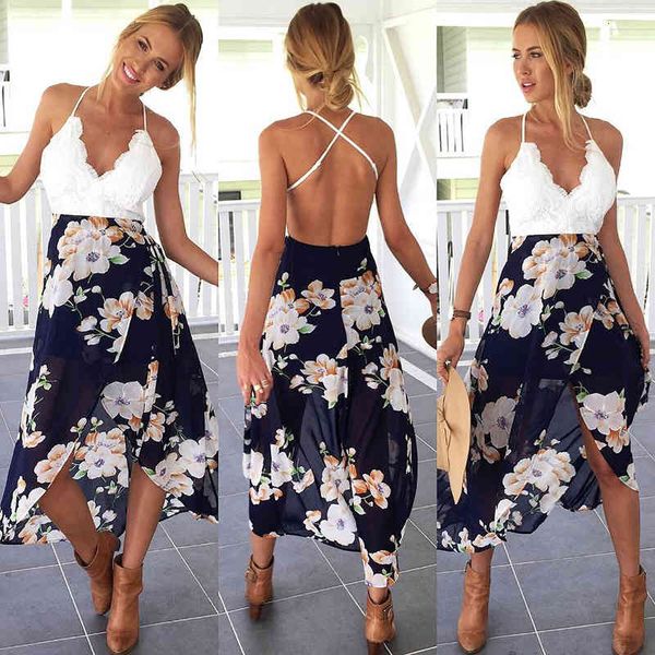 casual dresses backless floral print chiffon patchwork lace v neck open back high low beach summer girls long maxi aud1, Black;gray
casual dresses backless floral print chiffon patchwork lace v neck open back high low beach summer girls long maxi aud1, Black;gray