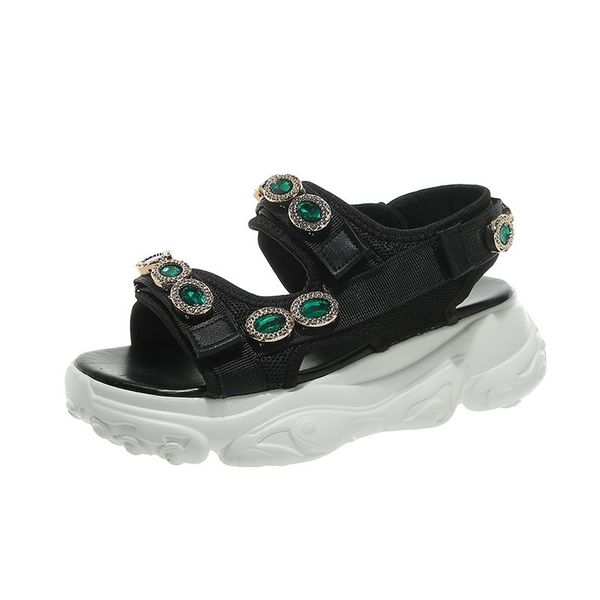 dress shoes muffin platform sandals women summer 2021 korean version of the wild rhinestone ins net red roman beach fairy, Black
dress shoes muffin platform sandals women summer 2021 korean version of the wild rhinestone ins net red roman beach fairy, Black