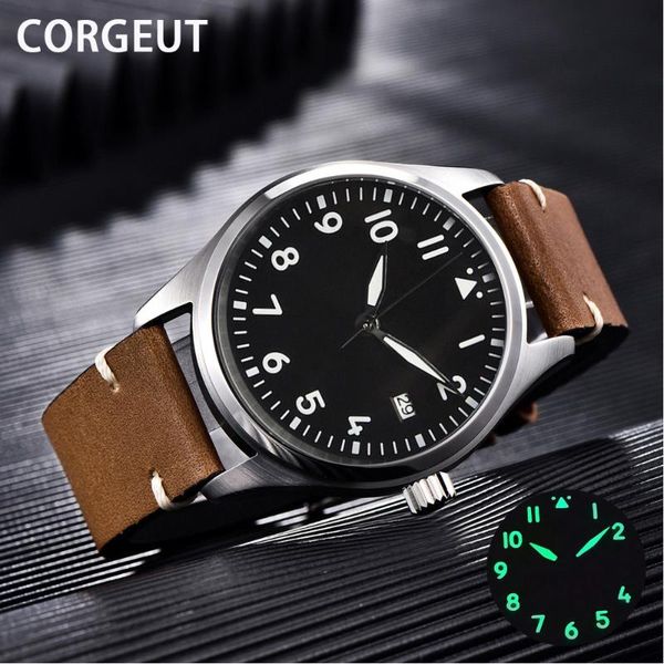 wristwatches corgeut business watch for men waterproof date mechanical clock brown leather sports wristwatch reloj de hombr, Slivery;brown
wristwatches corgeut business watch for men waterproof date mechanical clock brown leather sports wristwatch reloj de hombr, Slivery;brown