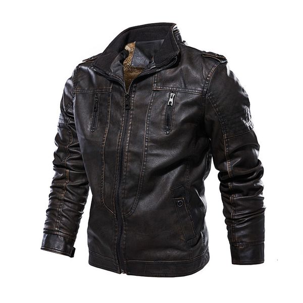 men's leather & faux heavy winter covered wool fall from motorcycle leather jacket of men washed vintage plutonium plus size 4xl, Black
men's leather & faux heavy winter covered wool fall from motorcycle leather jacket of men washed vintage plutonium plus size 4xl, Black