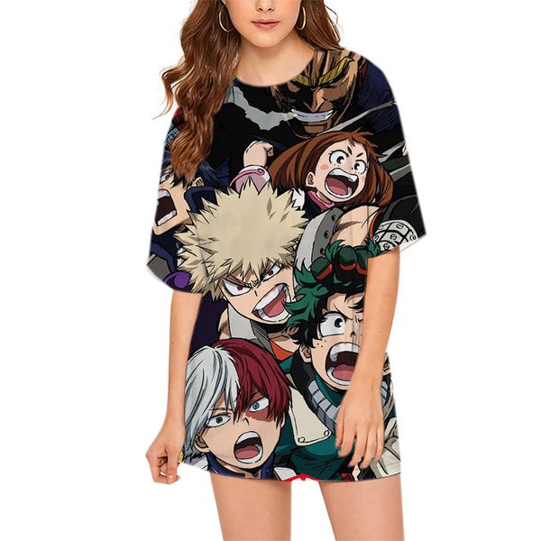 cloocl anime my hero academia women tee printed lady clothes loose short sleeve hip-hop style teens leisure outfits, White
cloocl anime my hero academia women tee printed lady clothes loose short sleeve hip-hop style teens leisure outfits, White