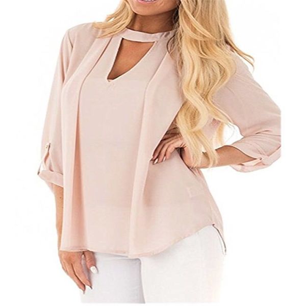 fashion t-shirts summer new neck asymmetric hem long sleeve large v-neck women's shirt, White
fashion t-shirts summer new neck asymmetric hem long sleeve large v-neck women's shirt, White