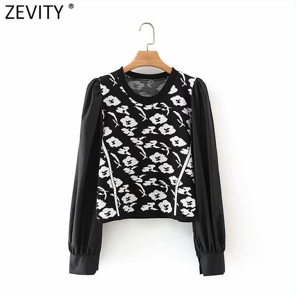 zevity women vintage chiffon puff sleeve patchwork leopard knitting sweater female chic casual slim pullovers s639 210419, White;black
zevity women vintage chiffon puff sleeve patchwork leopard knitting sweater female chic casual slim pullovers s639 210419, White;black