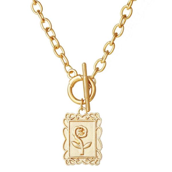 pendant necklaces fashion lock rose flower necklace for women girls geometric square coin clavicle chain choker party jewelry collares, Silver
pendant necklaces fashion lock rose flower necklace for women girls geometric square coin clavicle chain choker party jewelry collares, Silver