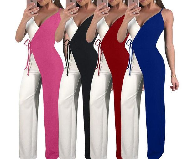 women's jumpsuits & rompers v neck sling bandages long boot cut jumpsuit wide leg pants loose backless women plus size vacation playsui, Black;white
women's jumpsuits & rompers v neck sling bandages long boot cut jumpsuit wide leg pants loose backless women plus size vacation playsui, Black;white